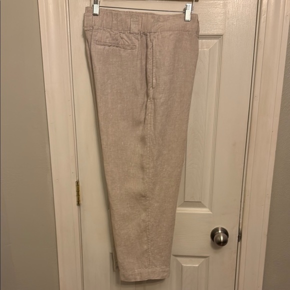 Chico's Tan Capris 100%Linen Relaxed Fit capris #204 - Picture 1 of 9